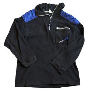 Vintage 1/4 Zip Mens Columbia Fleece Pullover Black Size Large Winter Layering
